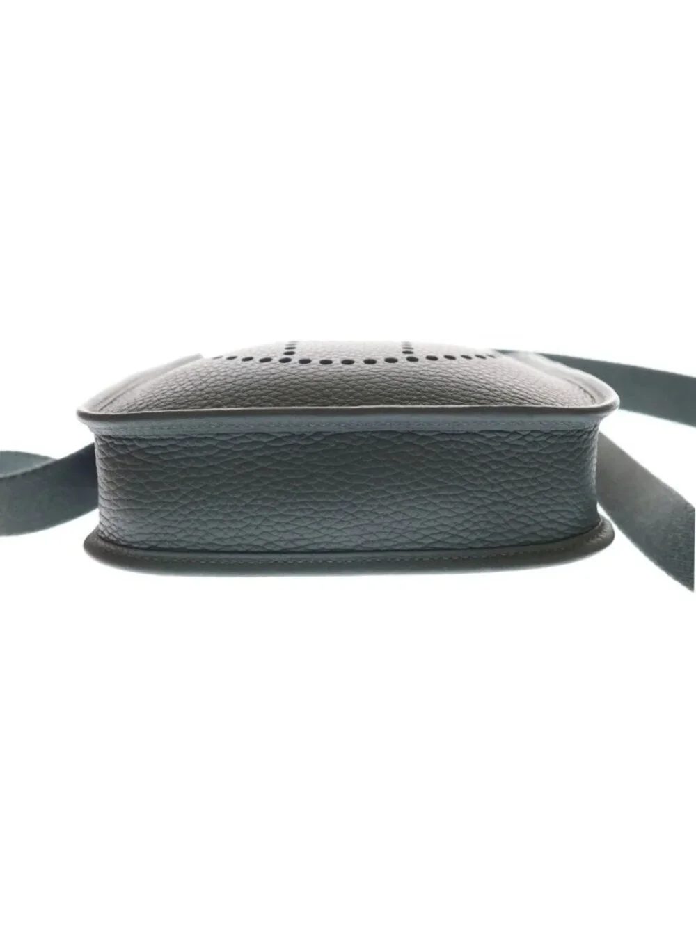 Hermes Evelyne TPM Vert Mangrove Shoulder Bag Gray Taurillon Silver